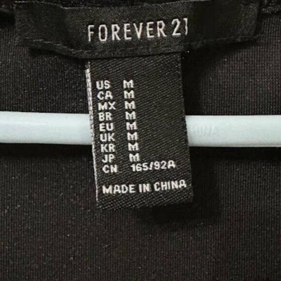 New Forever 21 Black Velvet Wrap Dress – Short Sleeve Tie Waist - Picture 6 of 7